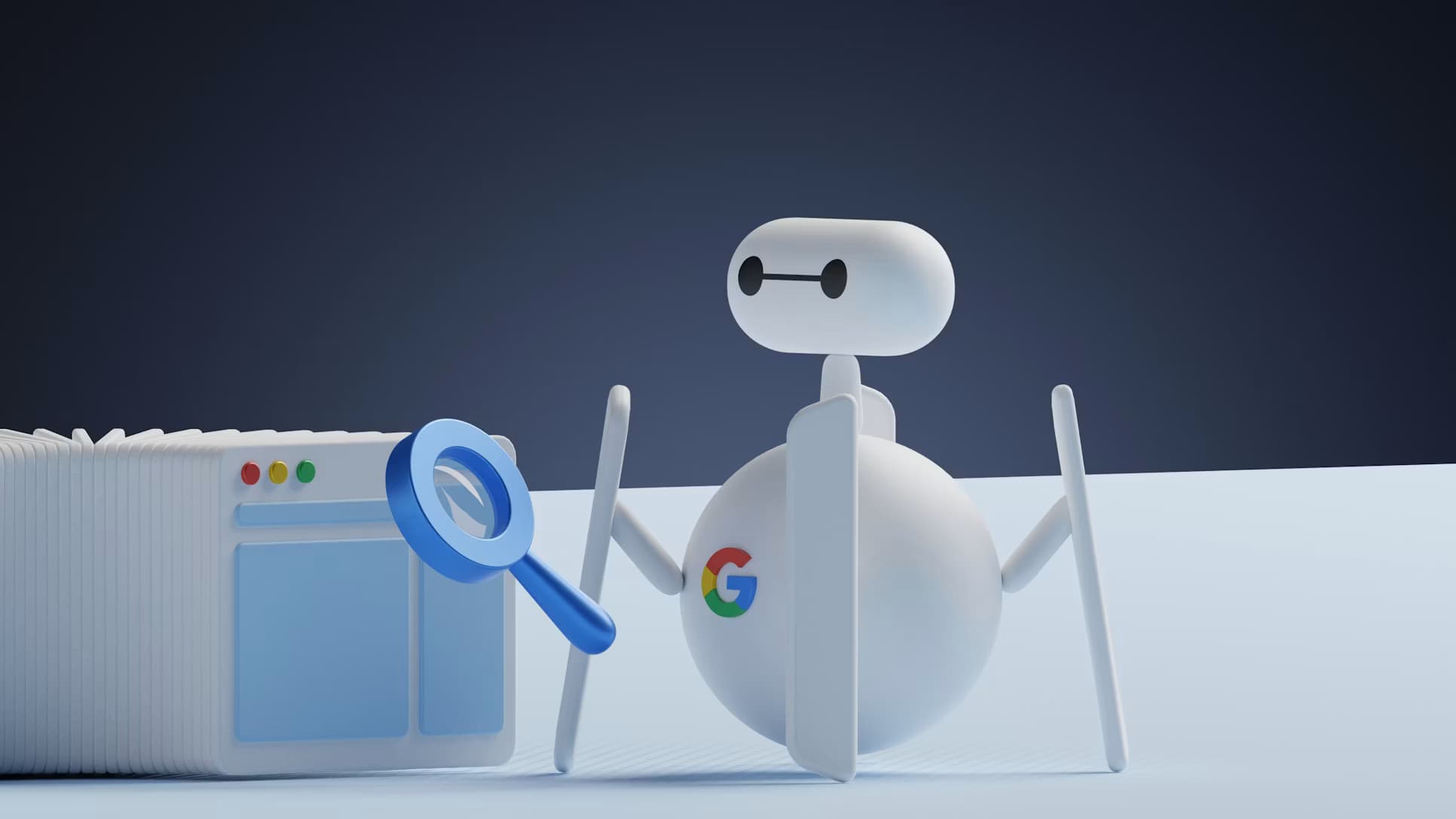 Search analytics and SEO metrics on a desktop display